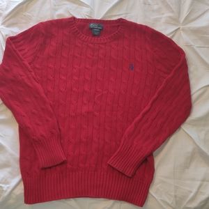 Red Polo sweater